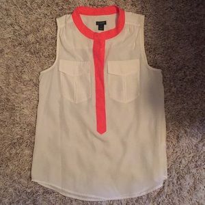 Jcrew sleeveless double pocket shirt